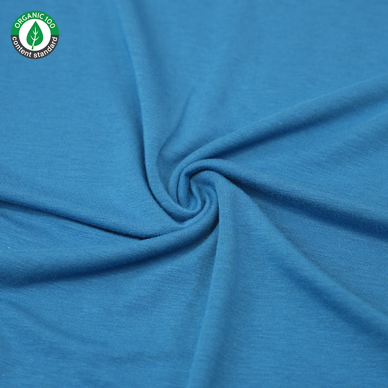 Organische bamboe/katoenen stretch jersey stof