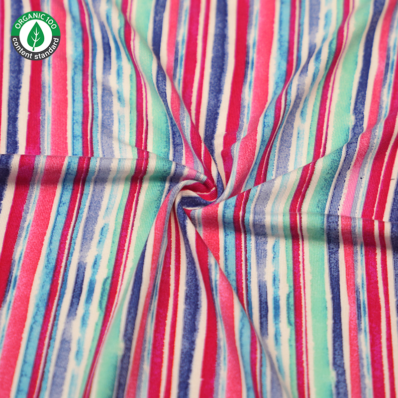 Organische bamboe/spandex bedrukte jersey stof