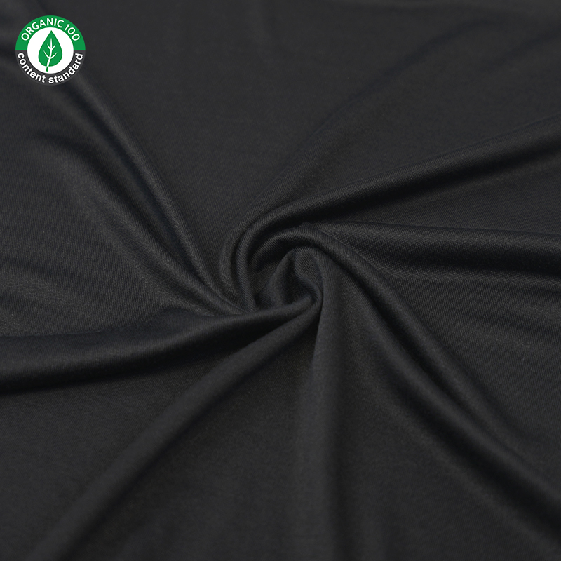 Organische bamboe/polyester jersey stof